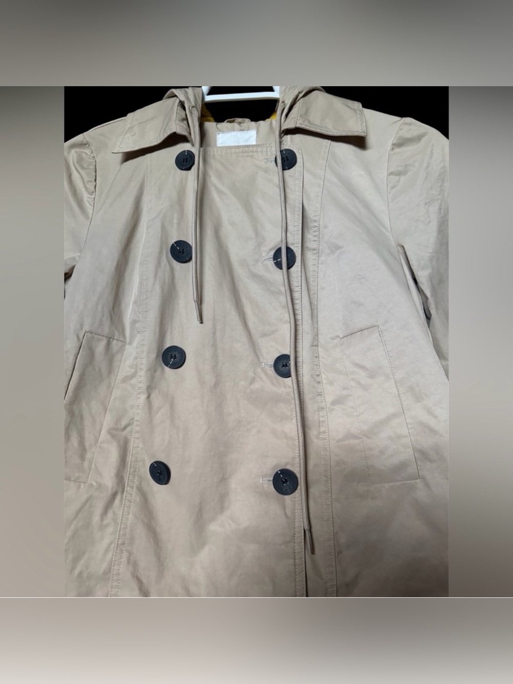 Woman’s Jacket Avec Les Filles Water Resistant Hooded Short Trench - Picture 6 of 10